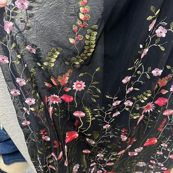 INC black floral dress size large - Picture 4 of 5